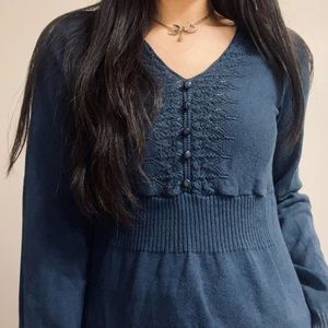 Vintage 90s Bella Swan style Prairie Babydoll Knit Sweater